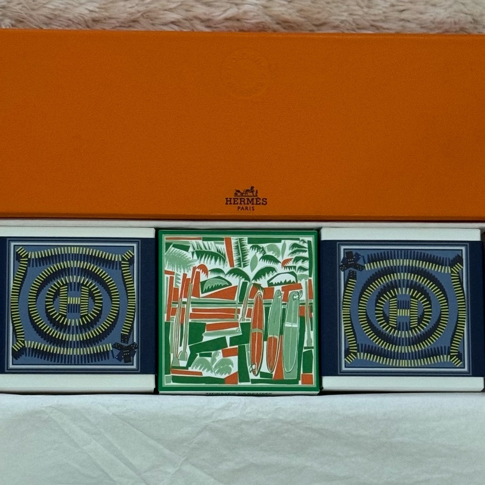 Hermès Perfume Box Soap Gift Set 3 soaps 2 different scents